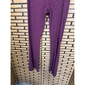 No Boundaries Burgundy Blingy‎ Flare Pull On Pants Size XS thumbnail 5