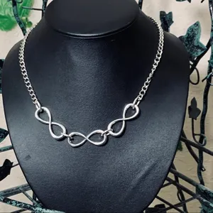 Triple Infinity Statement Necklace New thumbnail 1