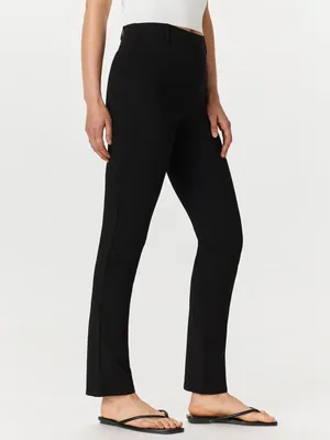 Quince Ultra-Stretch Ponte Straight Leg Pants XL Black Pull-On Work Travel thumbnail 2