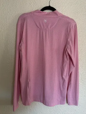 Peter Millar Women's Lightweight Sun Shirt quarter zip Lilac Blossom size M thumbnail 7