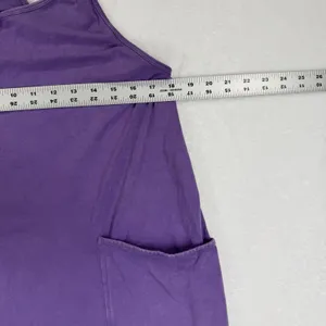 FP Movement Free People Hot‎ Shot Onesie Purple Cotton Stretch Romper Womens S thumbnail 3