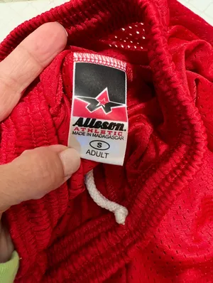 Alleson Athletic Mesh Tech Basketball Shorts Red thumbnail 3