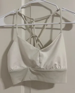 ALO Yoga Strappy Bralette - Cream thumbnail 1