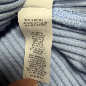 Aerie Essential Henley Layering T-Shirt XXS Blue Ribbed Long Sleeve Fitted Top thumbnail 4