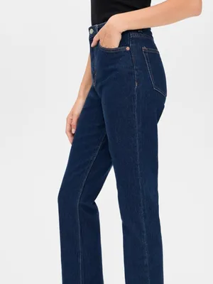 REFORMATION Jax Stretch High Rise Straight Jeans Seneca Dark Wash 26 $178 thumbnail 2