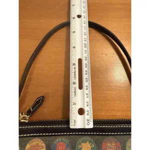 Y2K Dooney &‎ Bourke Wristlet Multicolor Circle Stamp Medallion Logo Design thumbnail 10