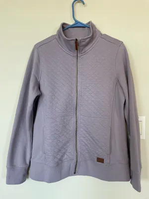 L.L. Bean Women Full Zip stand collar Hoodie size M reg purple thumbnail 1
