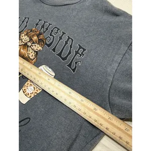 Simply Southern Sweatshirt Womens Dead Inside Caffeinated Coffee Skull Med D24 thumbnail 5