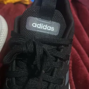 Adidas Puremotion Womens Black Gray Striped Lace Up Size 8 Running Shoes thumbnail 2
