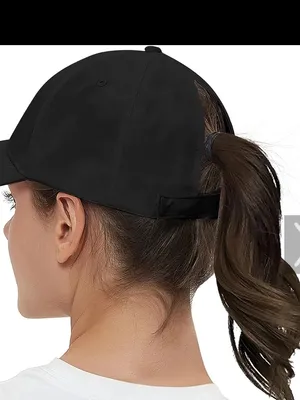 Skora Black Ponytail Baseball Cap for Women Classic Adjustable Hat one size thumbnail 2