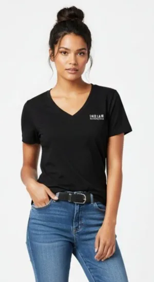 Indian Motorcycle Black Rally Tour Short Sleeve V Neck Tee T Shirt M thumbnail 1