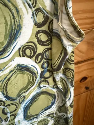 Axcess by Liz Claiborne Olive,Blue and Cream Abstract Sleeveless Tank Size Large thumbnail 5