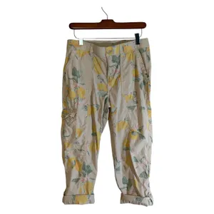 Chico's So Slimming Lemon Print Crop Cargo Pants 4 S Women Fruit Floral Casual thumbnail 2
