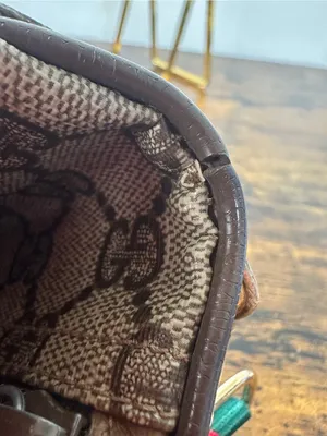 Gucci Beige GG Canvas Crescent Crossbody with Green and Red Web Strap thumbnail 12