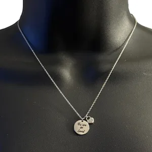 You Are So Loved Rhodium dipped pendant necklace thumbnail 1