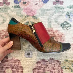 L'artise Spring‎ Step Womens Colorblock Ankle Booties Size 41 Animal Print Artsy thumbnail 5