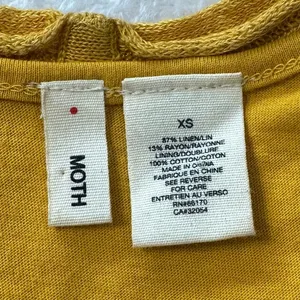 Anthropologie By Moth Mustard Sweater Wrap Puff Sleeve Mini Dress Pockets XS thumbnail 14