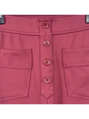 Halara Burgundy Button Front Wide Leg Pants Red Size undefined thumbnail 5