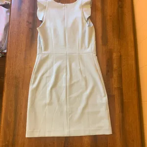 Ann Taylor dress size 8 NWT Light Mint Green ruffles on front zip up back thumbnail 4