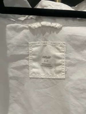 Button Up White Shirt Aerie thumbnail 3