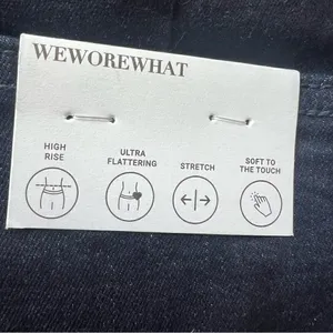 NWT WeWoreWhat Paper Bag Buckle Canal Denim Jeans Danielle Bernstein Size 28 thumbnail 7
