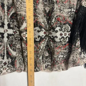 AGB‎ Blouse Multicolor Fringe Boho-Chic Southwestern Festival Party Artsy 2X thumbnail 9