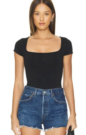Intimately Free People Black Built In Bra Top L/XL thumbnail 1