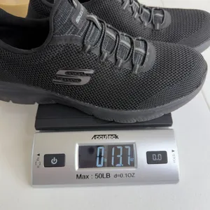 Skechers women's solid black pull on memory‎ foam sneakers work shoes active 8 thumbnail 7