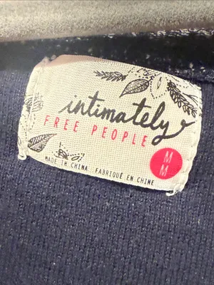 Free people intimately top with lace up v/neck hoodie size medium. thumbnail 2