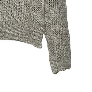 Free People Womens Sweater Size‎ XS Gray Knit Cotton Acrylic Blend Pullover thumbnail 3