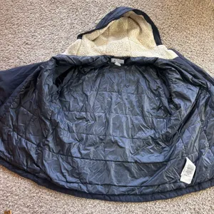 Columbia Parka Jacket Women's‎ XL Navy Sherpa Fleece Lined Hood Insulated thumbnail 6