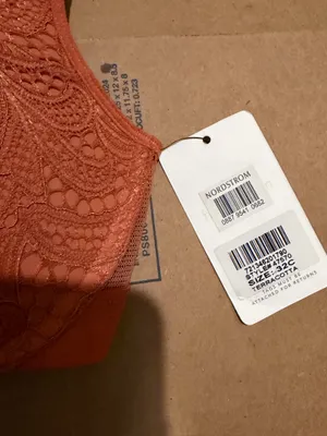 Nordstrom New LIVELY Padded Underwire T-Shirt Lace J- Hook Bra Terracotta 32C thumbnail 4