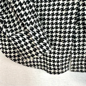 Lauren Ralph Lauren Houndstooth Top S Black Ivory Cotton Non Iron Button Up thumbnail 3