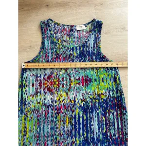 Everly EUC Women's Multicolor Aztec Chevron Ikat Sleeveless Blouse Size M thumbnail 7