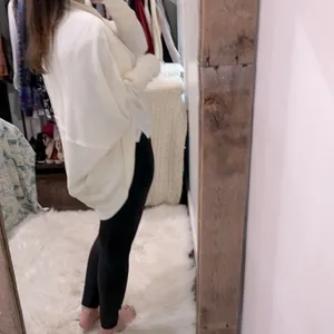 Wonderly oversized ivory color waffle knit sweater cardigan size small thumbnail 3