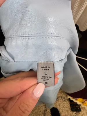 Levi's light blue leather jacket thumbnail 5