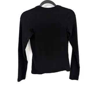 Pact Long Sleeve Top Ribbed Organic Cotton XS Black Slim Fit Crew Neck Tee thumbnail 4