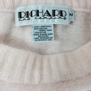 Richard and Company Pencil Skirt Women M Pink Angora Wool Knit Vintage Fuzzy HK thumbnail 2