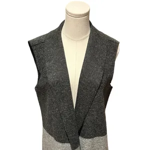 Tahari Colorblock Wool Blend Open Front Long Sweater Vest Women’s Size Large thumbnail 5