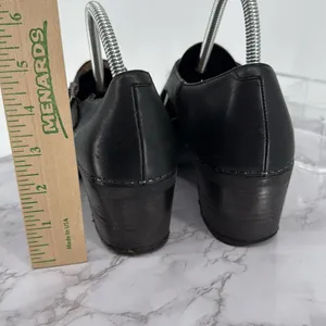 DANSKO Black Leather Hollie Block Heel Closed Toe Clog‎ Sz 39 EU Dance Comfy thumbnail 4
