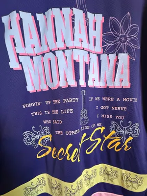 Disney Hannah Montana Secret Star Jersey Long Sleeve Top Women’s Size Small thumbnail 5