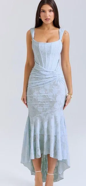 House of CB Cesca Dress (Blue) Like New thumbnail 1