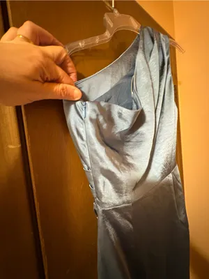Elliatt Cassini Asymmetrical Midi Dress in Blue thumbnail 7