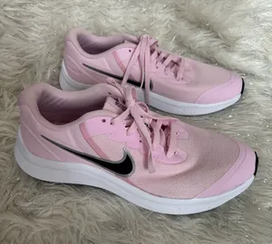 Nike Light Pink Young Star Runner 3 GS Sneakers Black Swoosh Size US5.5Y UK5 EUR thumbnail 1