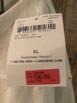 NWT Lands End women's long sleeve pullover off white size XL thumbnail 6
