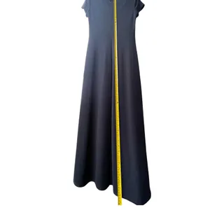 Ann Taylor black Short Sleeve Maxi Dress Keyhole Back Rayon‎ Blend Size 6 thumbnail 4