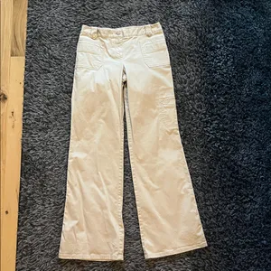 Ann Taylor Loft Wide Leg Flare Khakis Womens 4 thumbnail 2