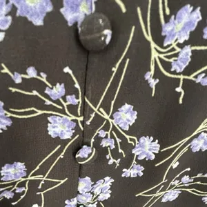 143 Story By Line Up Sz M Floral Maxi Brown Lavendor Front Slit Dress thumbnail 10