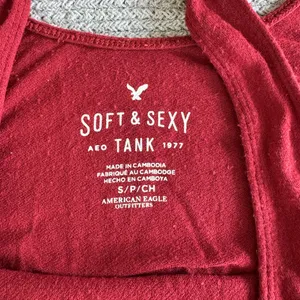 American Eagle Outfitters Rusty Red Low Scoop Back Loose Fit Crop Tank Sz Small thumbnail 7