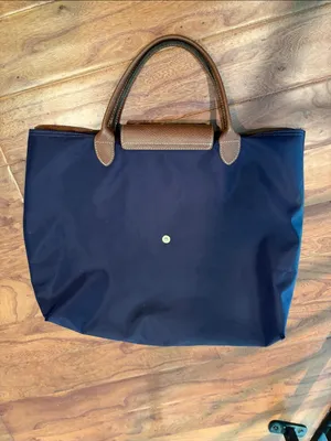 Longchamp Le Pilage Purple Canvas Tote Bag No Zip thumbnail 6